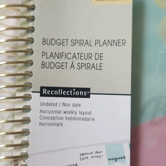 Recollections Budget Spiral Planner Undated New Unused - Picture 12 of 13